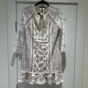 BCBG Lace-Style White Dress